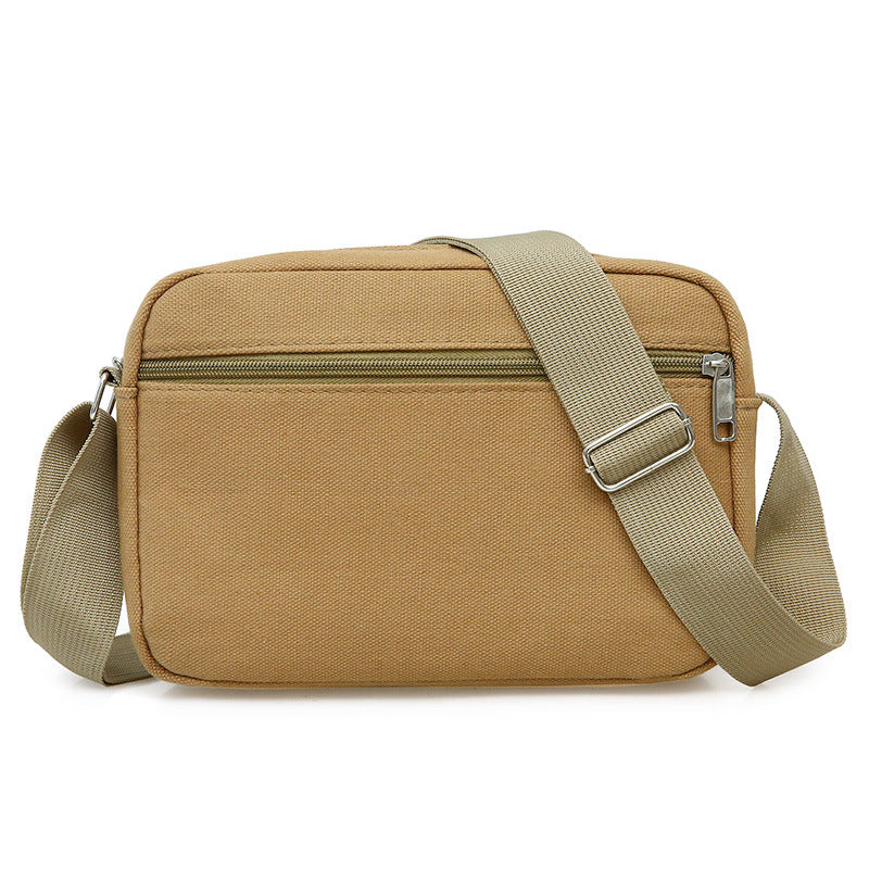 Fashion Canvas Messenger Bag - Multi-layer Wear-resistant Travel Bag
