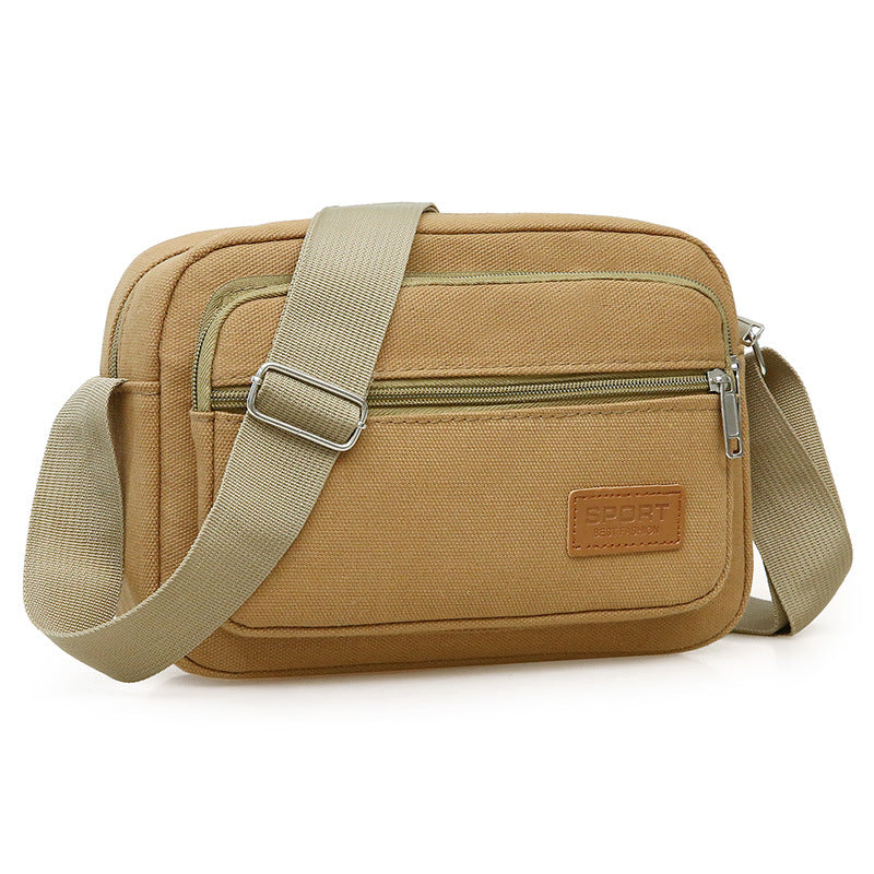 Fashion Canvas Messenger Bag - Multi-layer Wear-resistant Travel Bag