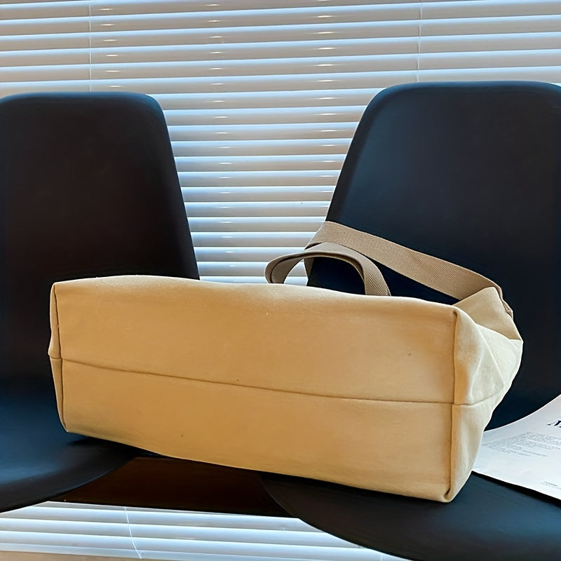 Casual Large-capacity Shoulder Bag - Fashion Alphabet Print Handbag